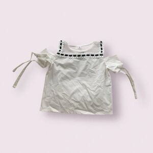 White Cold Shoulder Top
